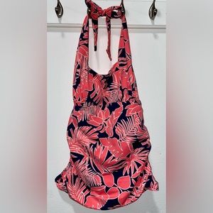 Lands End Tankini with Built In Bra and Side Ruching